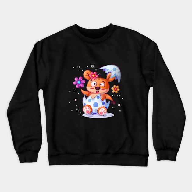 Cute Hamster Animal Kawaii Crewneck Sweatshirt by JeffDesign